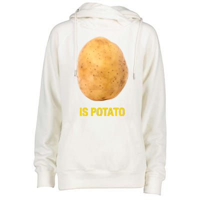 Is Potato Funny Late Show Meme Comedy TV Saying Womens Funnel Neck Pullover Hood