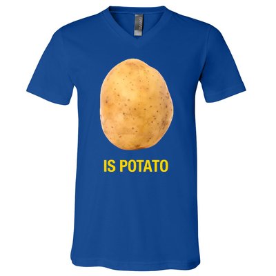 Is Potato Funny Late Show Meme Comedy TV Saying V-Neck T-Shirt