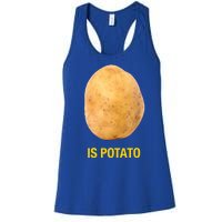 Is Potato Funny Late Show Meme Comedy TV Saying Women's Racerback Tank