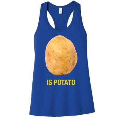 Is Potato Funny Late Show Meme Comedy TV Saying Women's Racerback Tank