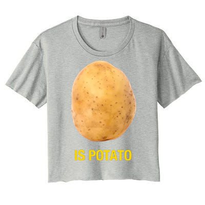 Is Potato Funny Late Show Meme Comedy TV Saying Women's Crop Top Tee