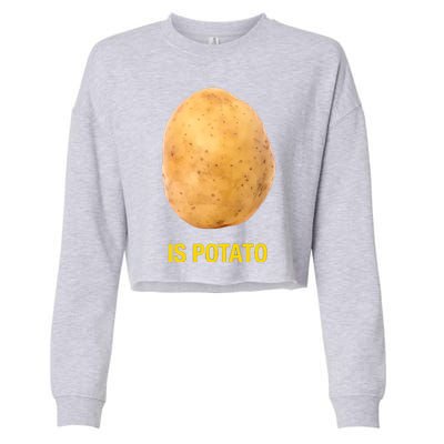 Is Potato Funny Late Show Meme Comedy TV Saying Cropped Pullover Crew