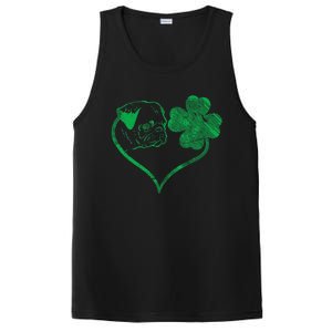 Irish Pug Face Shamrock Clover St Patricks Day Dog Owner PosiCharge Competitor Tank