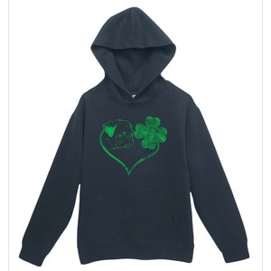 Irish Pug Face Shamrock Clover St Patricks Day Dog Owner Urban Pullover Hoodie