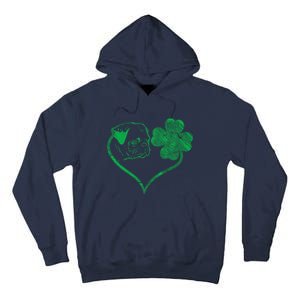 Irish Pug Face Shamrock Clover St Patricks Day Dog Owner Tall Hoodie