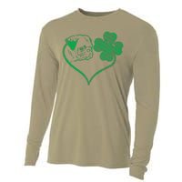 Irish Pug Face Shamrock Clover St Patricks Day Dog Owner Cooling Performance Long Sleeve Crew