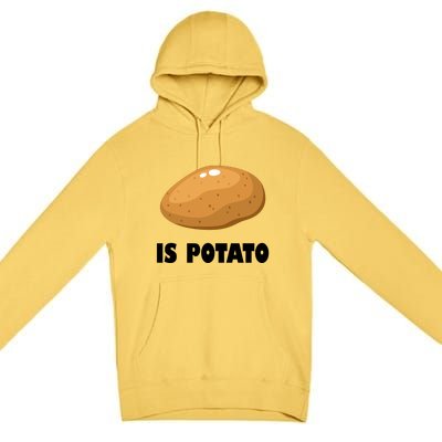 Is Potato Funny Meme Late Night Premium Pullover Hoodie