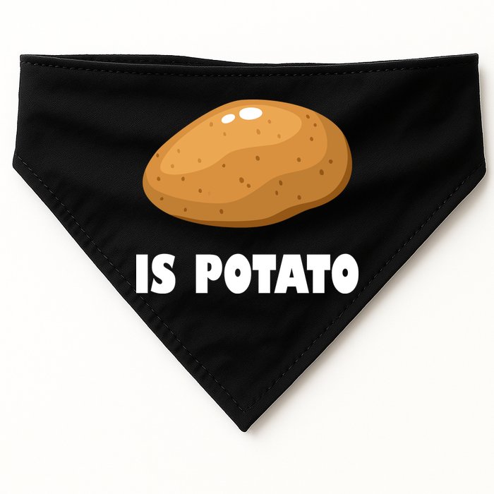 Is Potato Funny Meme Late Night USA-Made Doggie Bandana
