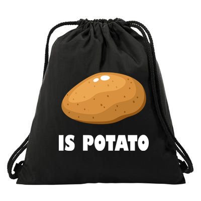 Is Potato Funny Meme Late Night Drawstring Bag