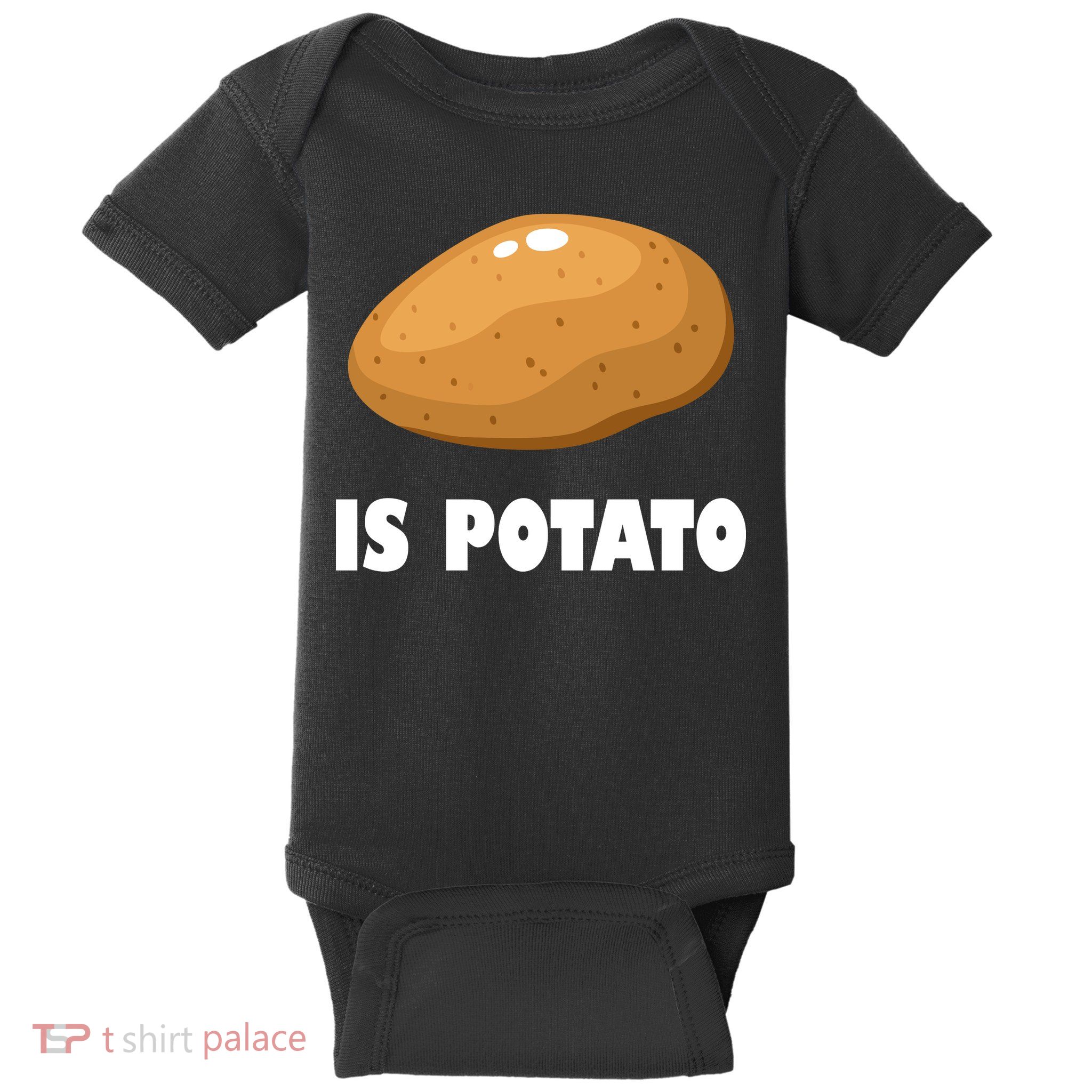 Is Potato Funny Meme Late Night Baby Bodysuit