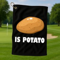 Is Potato Funny Meme Late Night Golf Towel