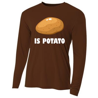 Is Potato Funny Meme Late Night Cooling Performance Long Sleeve Crew