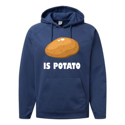 Is Potato Funny Meme Late Night Performance Fleece Hoodie