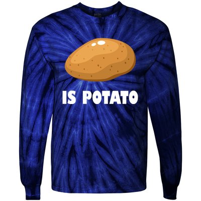 Is Potato Funny Meme Late Night Tie-Dye Long Sleeve Shirt