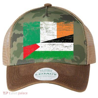 Ireland Palestine Flags Half Irish Half Palestinian Legacy Tie Dye Trucker Hat