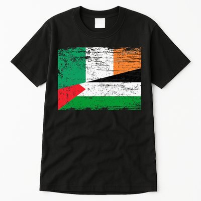 Ireland Palestine Flags Half Irish Half Palestinian Tall T-Shirt