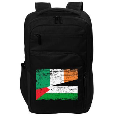 Ireland Palestine Flags Half Irish Half Palestinian Impact Tech Backpack