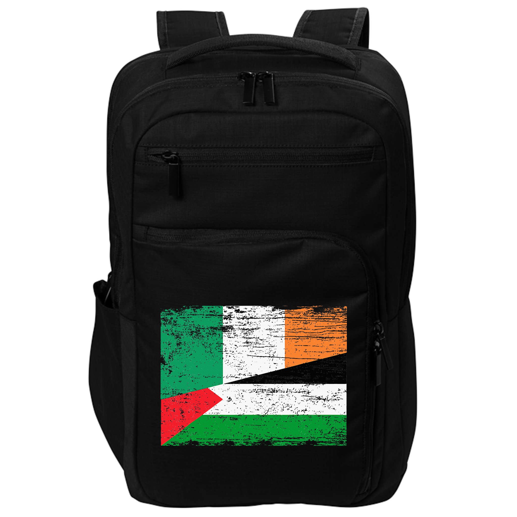 Ireland Palestine Flags Half Irish Half Palestinian Impact Tech Backpack