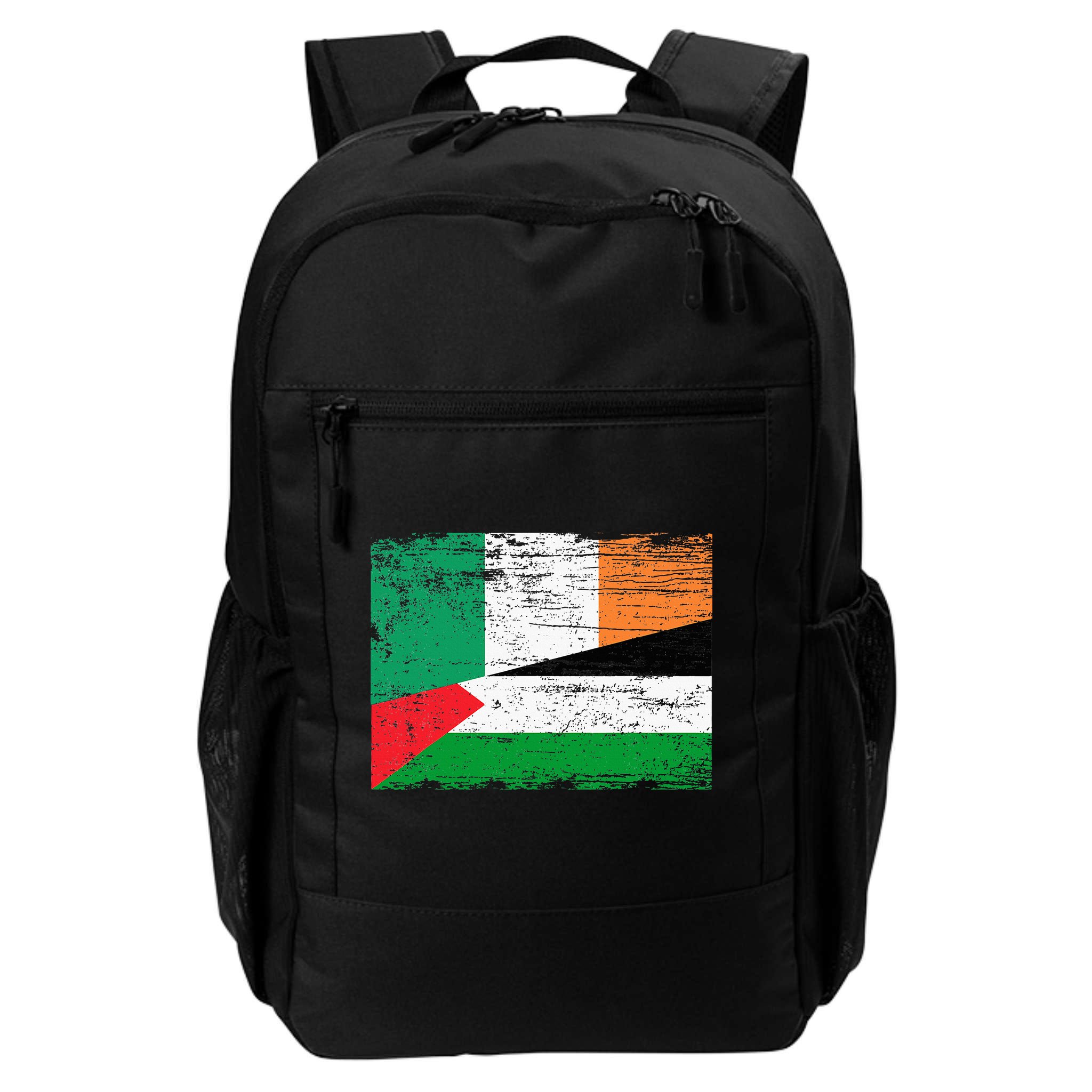 Ireland Palestine Flags Half Irish Half Palestinian Backpack