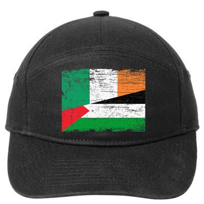 Ireland Palestine Flags Half Irish Half Palestinian 7-Panel Snapback Hat