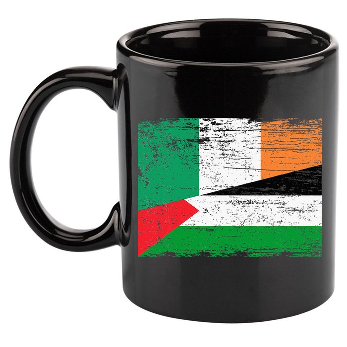 Ireland Palestine Flags Half Irish Half Palestinian 11oz C Handle Ceramic Mug