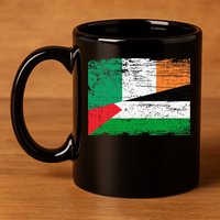 Ireland Palestine Flags Half Irish Half Palestinian 11oz C Handle Ceramic Mug