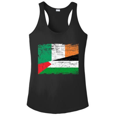 Ireland Palestine Flags Half Irish Half Palestinian Ladies PosiCharge Competitor Racerback Tank