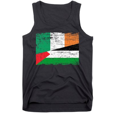 Ireland Palestine Flags Half Irish Half Palestinian Tank Top