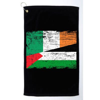 Ireland Palestine Flags Half Irish Half Palestinian Golf Towel