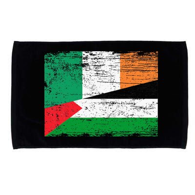 Ireland Palestine Flags Half Irish Half Palestinian Microfiber Hand Towel