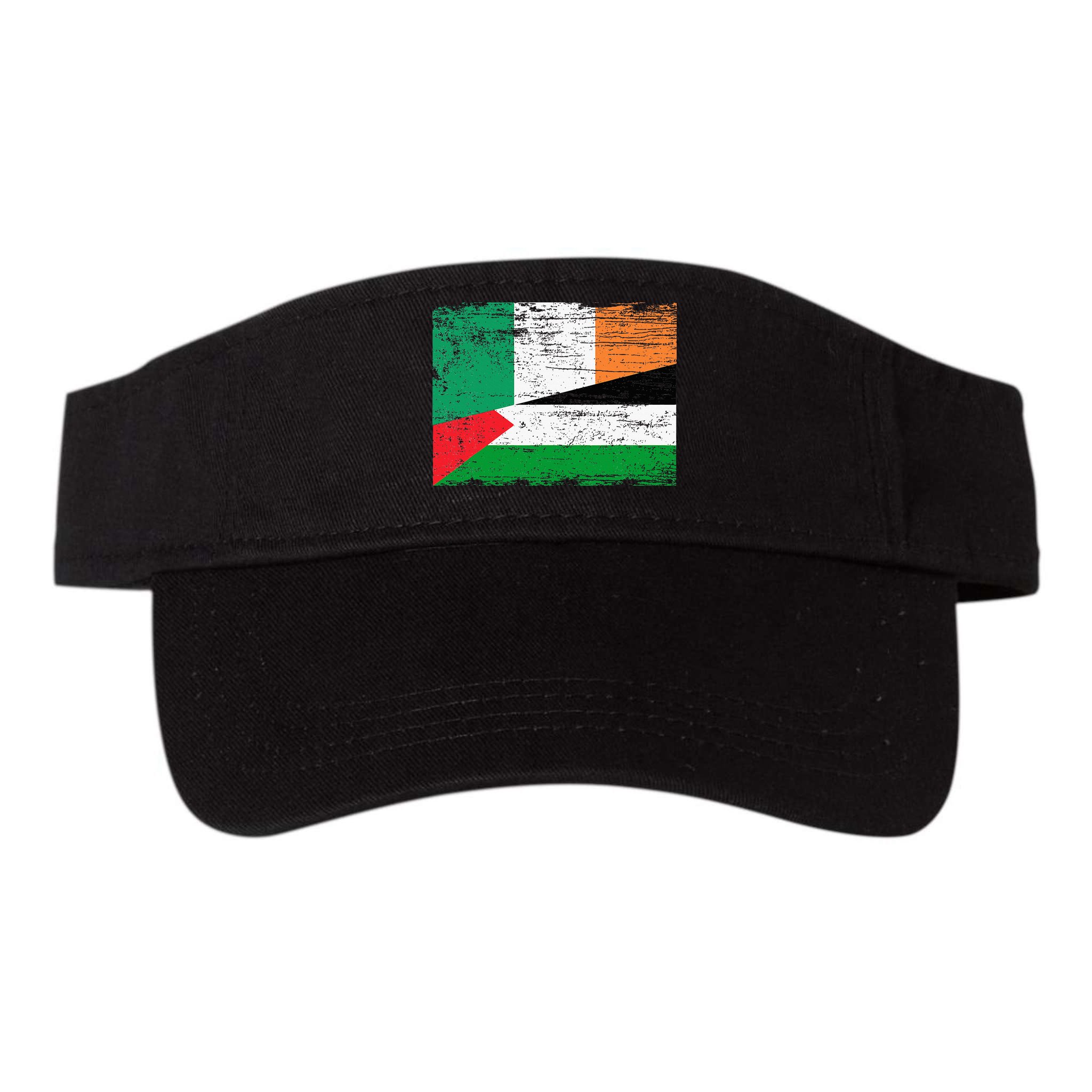 Ireland Palestine Flags Half Irish Half Palestinian Visor