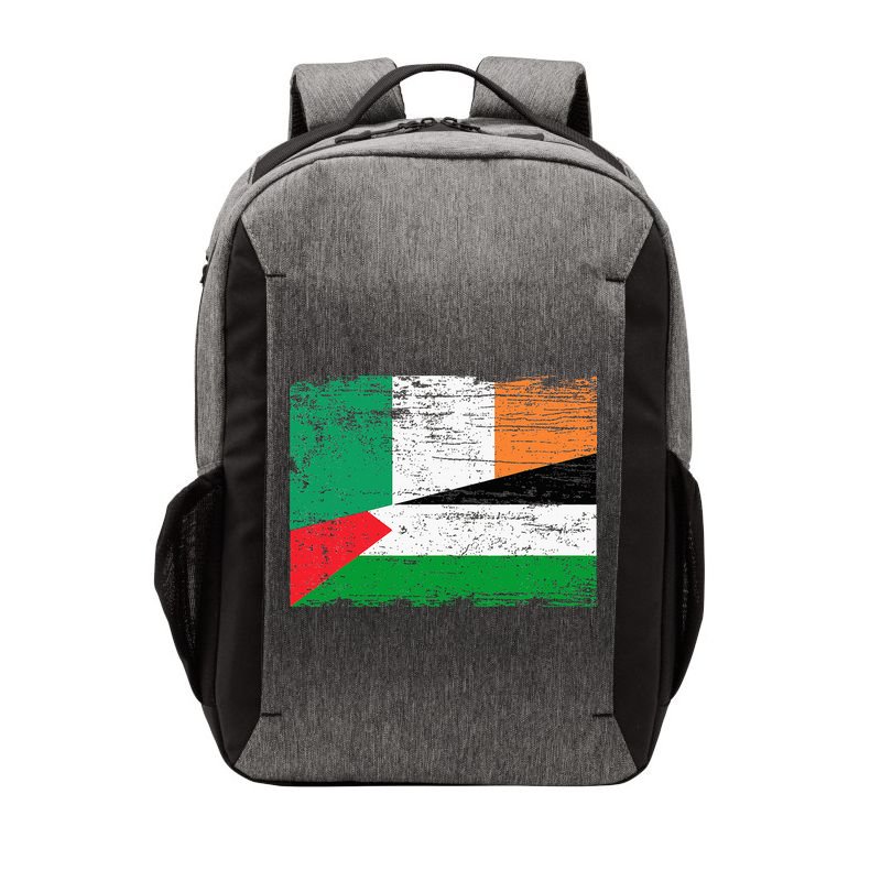 Ireland Palestine Flags Half Irish Half Palestinian Vector Backpack