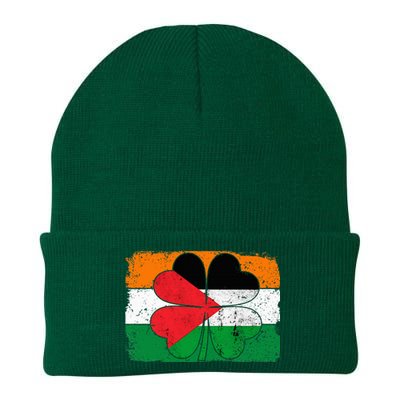 Irish Palestine Flag Ireland Shamrock St Patricks Day Knit Cap Winter Beanie