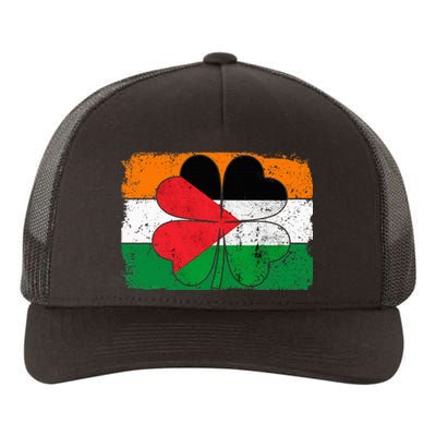 Irish Palestine Flag Ireland Shamrock St Patricks Day Yupoong Adult 5-Panel Trucker Hat