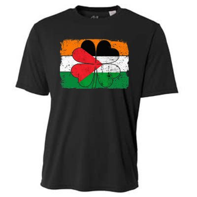 Irish Palestine Flag Ireland Shamrock St Patricks Day Cooling Performance Crew T-Shirt