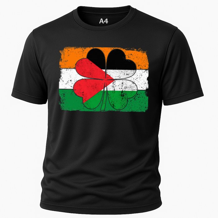 Irish Palestine Flag Ireland Shamrock St Patricks Day Cooling Performance Crew T-Shirt