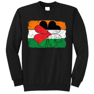 Irish Palestine Flag Ireland Shamrock St Patricks Day Sweatshirt