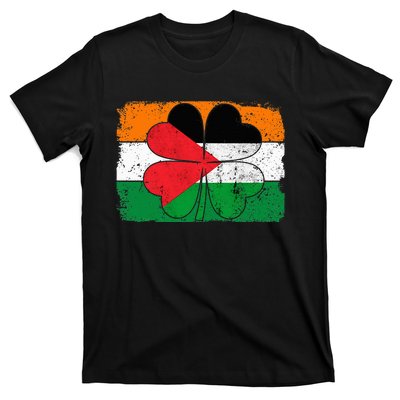 Irish Palestine Flag Ireland Shamrock St Patricks Day T-Shirt