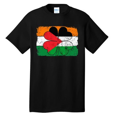 Irish Palestine Flag Ireland Shamrock St Patricks Day Tall T-Shirt