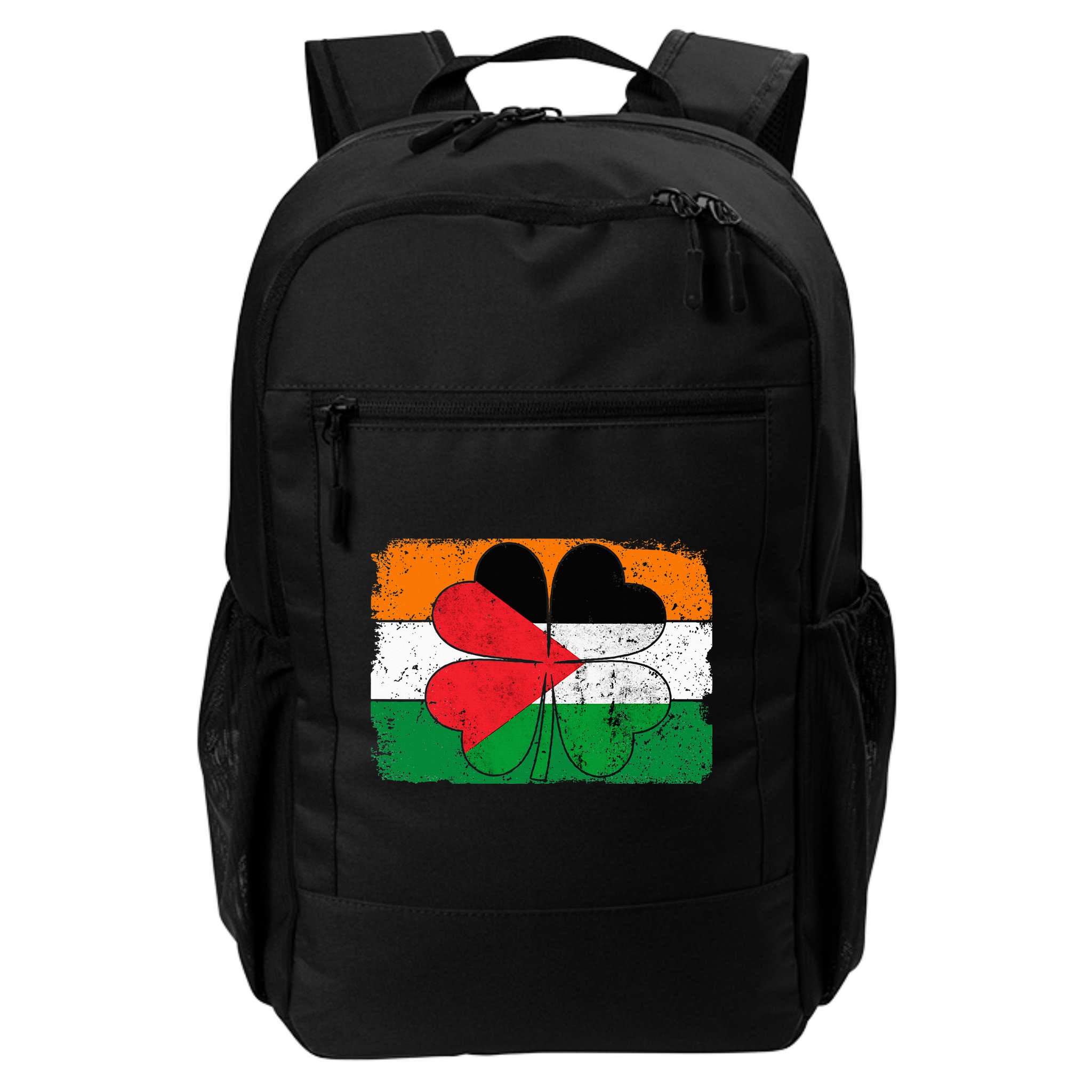 Irish Palestine Flag Ireland Shamrock St Patricks Day Backpack