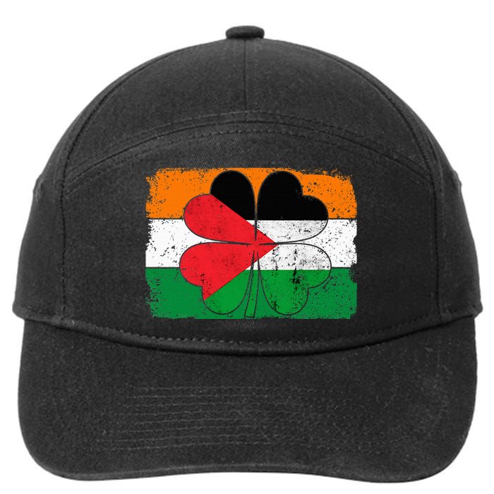 Irish Palestine Flag Ireland Shamrock St Patricks Day 7-Panel Snapback Hat