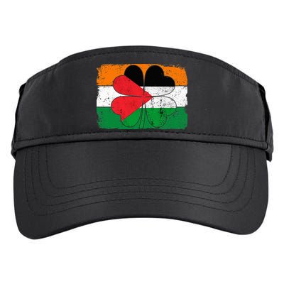 Irish Palestine Flag Ireland Shamrock St Patricks Day Adult Drive Performance Visor
