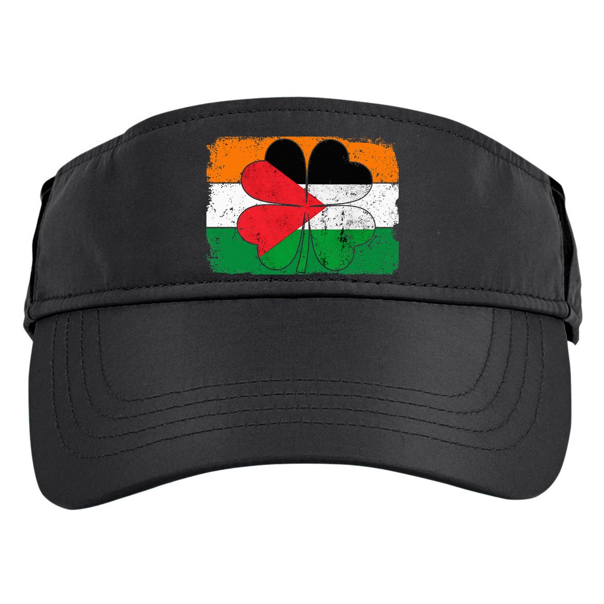 Irish Palestine Flag Ireland Shamrock St Patricks Day Adult Drive Performance Visor