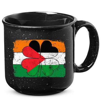 Irish Palestine Flag Ireland Shamrock St Patricks Day 15oz Campfire Ceramic Mug