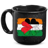 Irish Palestine Flag Ireland Shamrock St Patricks Day 15oz Campfire Ceramic Mug