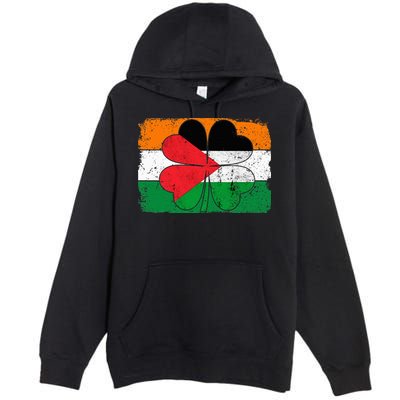 Irish Palestine Flag Ireland Shamrock St Patricks Day Premium Pullover Hoodie