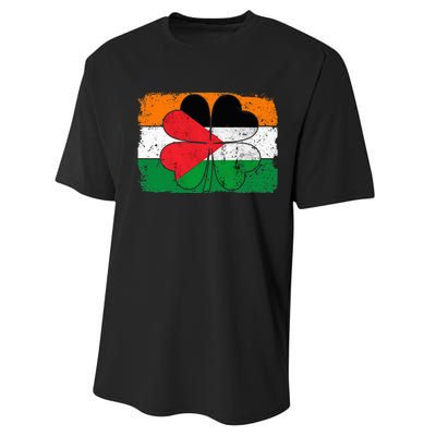 Irish Palestine Flag Ireland Shamrock St Patricks Day Performance Sprint T-Shirt