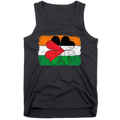 Irish Palestine Flag Ireland Shamrock St Patricks Day Tank Top