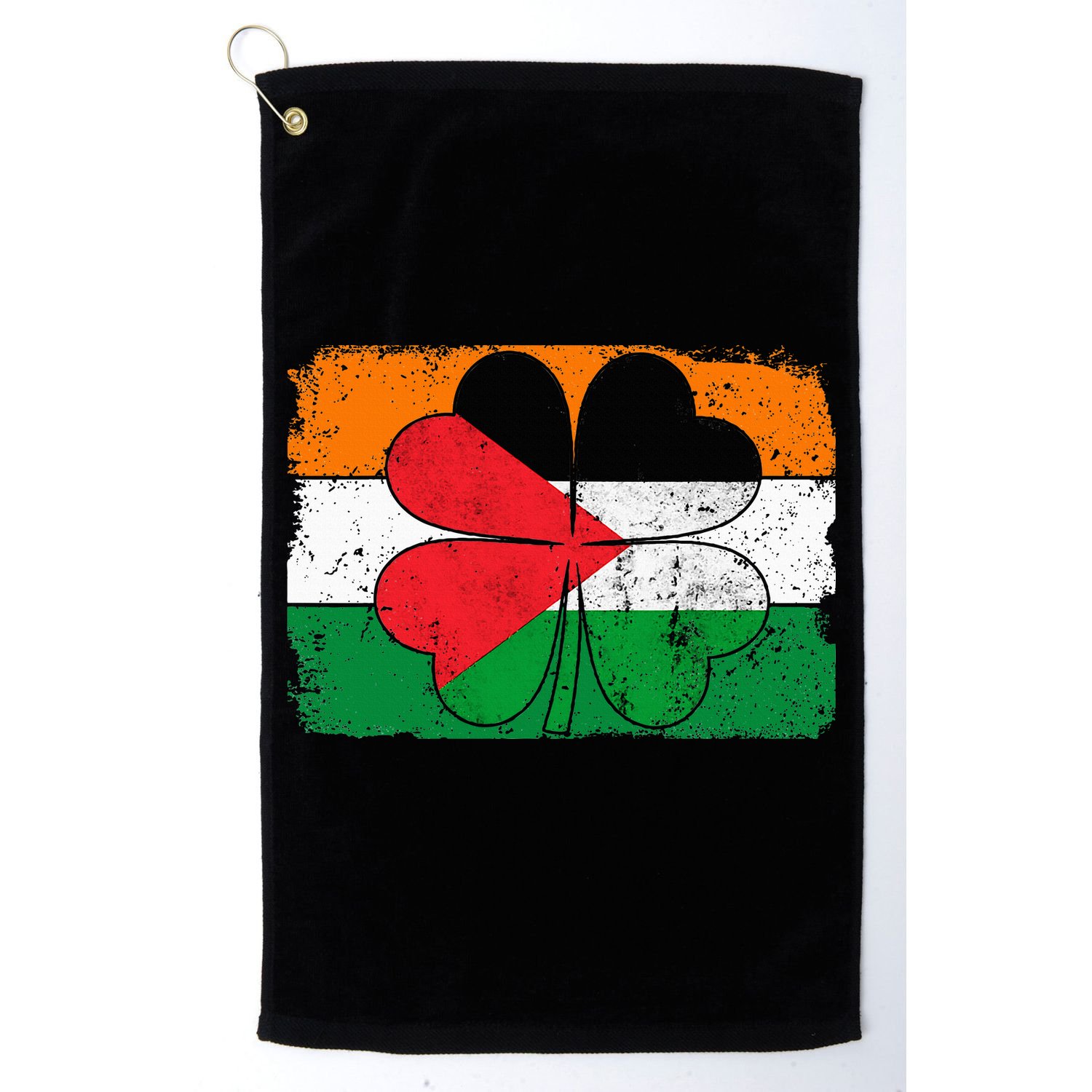 Irish Palestine Flag Ireland Shamrock St Patricks Day Golf Towel