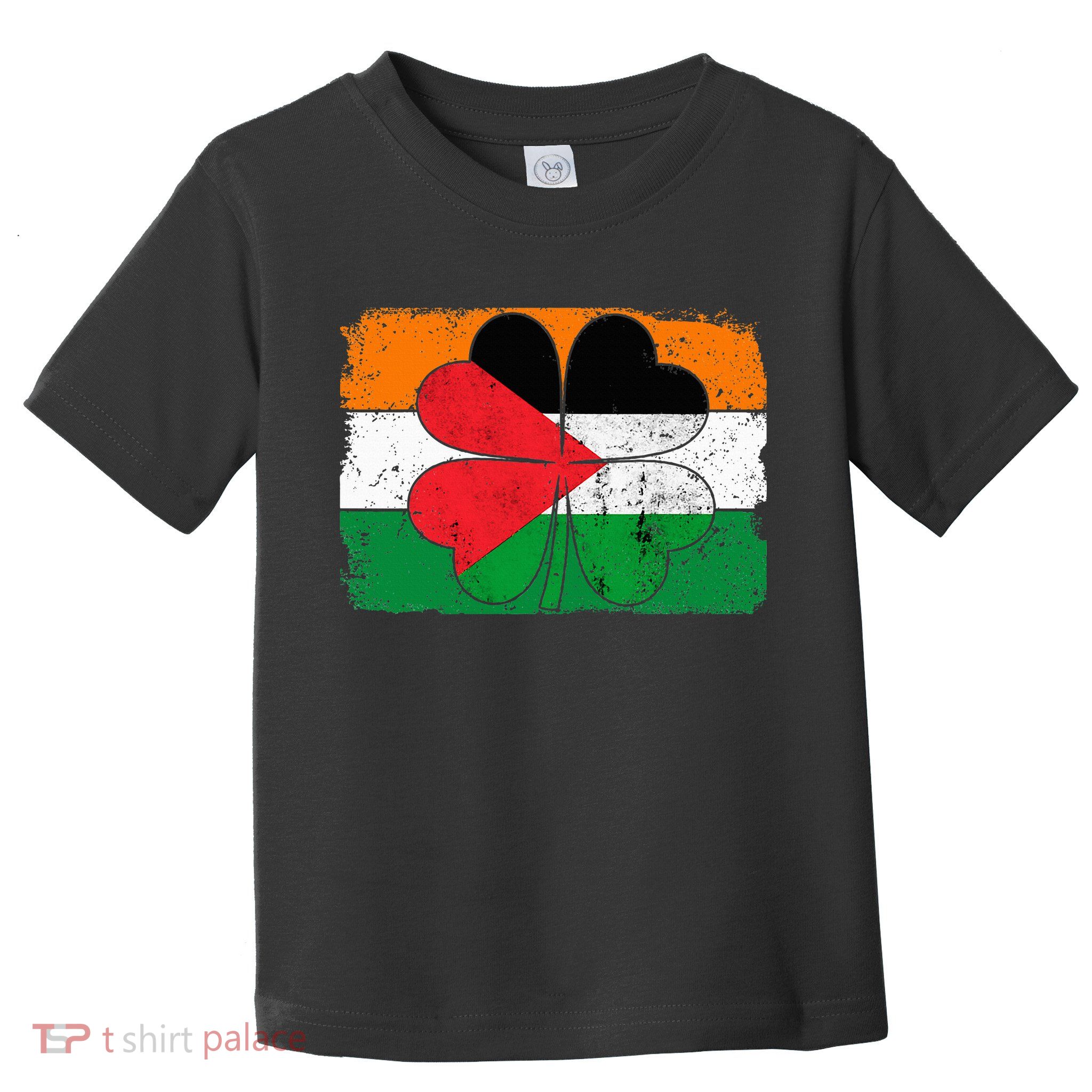 Irish Palestine Flag Ireland Shamrock St Patricks Day Toddler T-Shirt